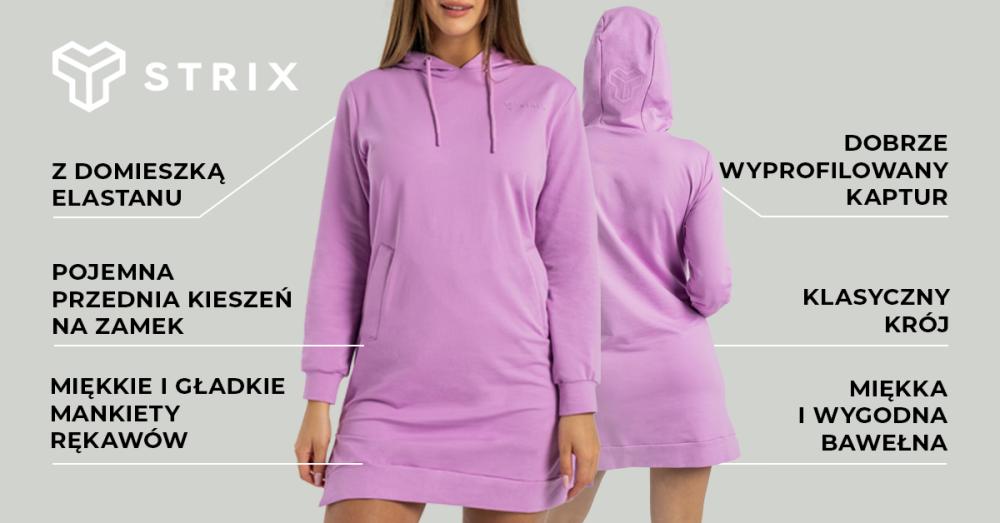 Damska bluza ALPHA Longline Hoodie Amethyst - STRIX