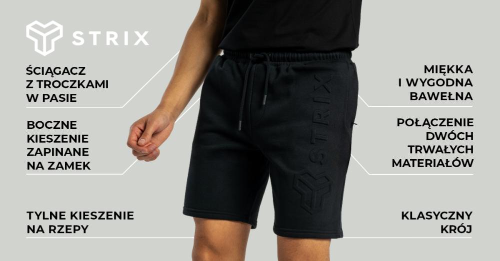 Embossed Shorts Black - STRIX