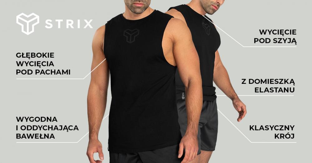 Essential Cut-Off Tank Top Black - STRIX