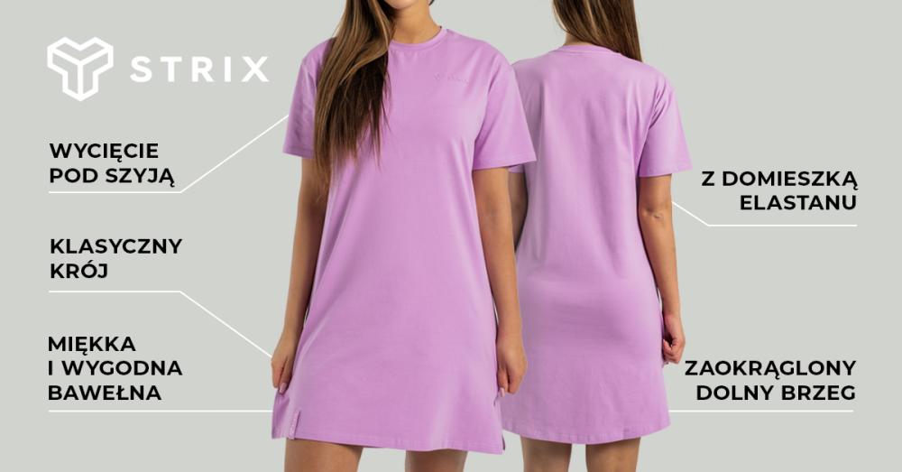 Damska koszulka ALPHA T-Shirt Dress Amethyst - STRIX