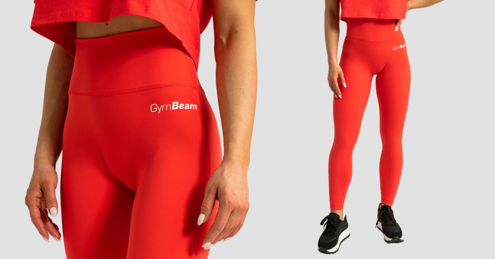 Damskie legginsy z wysokim stanem Limitless Hot Red - GymBeam