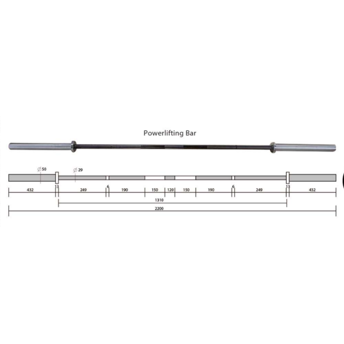 Gryf olimpijski LIFTER 20 kg - GymBeam