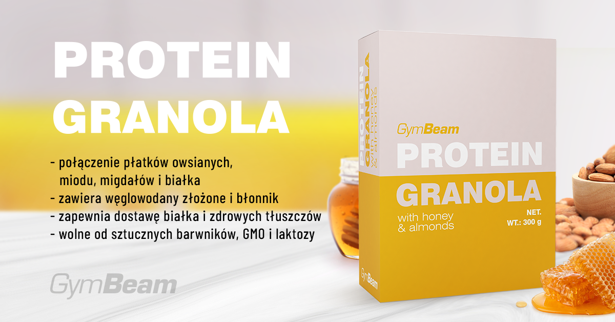 Proteínová granola s medom a mandľami - GymBeam