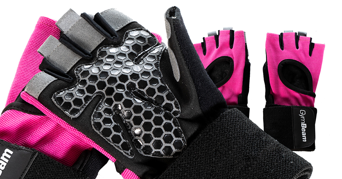 Dámské fitness rukavice Guard pink - GymBeam