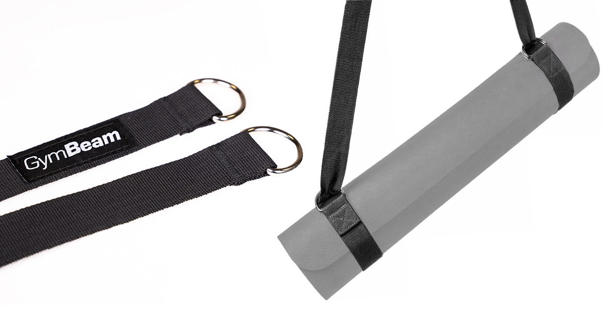 Popruh na podložku Yoga Mat Black - GymBeam 